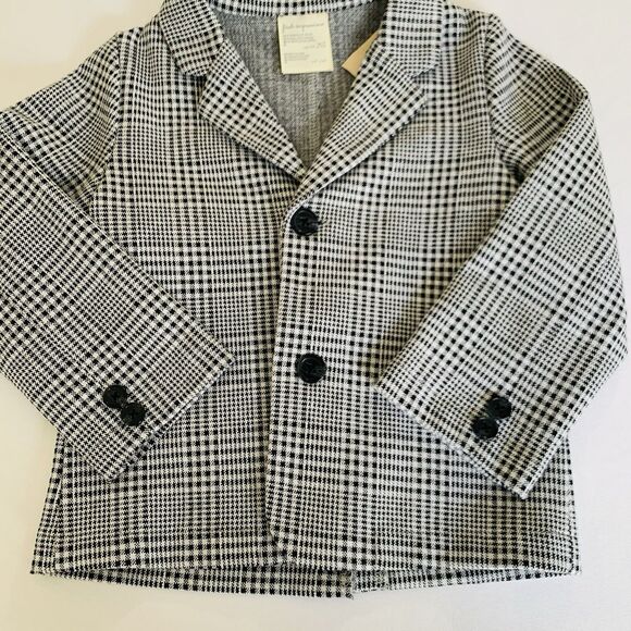 NWT First Impressions Blazer Jacket Baby 24M Black Ivory Houndstooth Preppy Chic - Picture 3 of 9